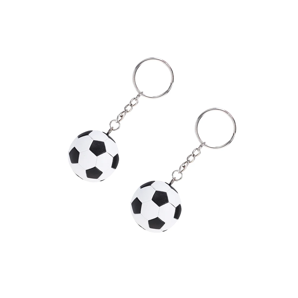 

2PCS Football Key Chain Soccer Keychain Creative Metal Keyring Gifts Kids Bags Car Keys Decor Party Favors Holiday