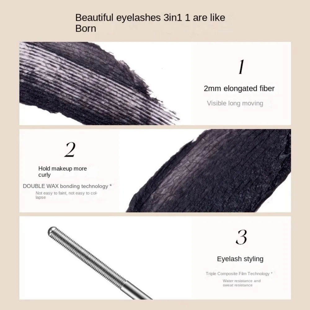 มาสคาร่าติดทนนาน Lash กันน้ํายาว 3D Curling มาสคาร่าธรรมชาติ Quick แห้งหนามาสคาร่า Eye แต่งหน้าเครื่องสําอาง