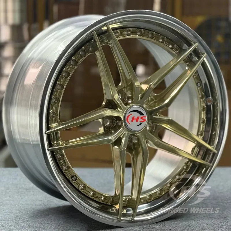 

Комплект из 2 кованых дисков с глубокой полкой и пятью спицами, полированный обод, на заказ, для Nissan GTR, BMW, Mercedes, Audi