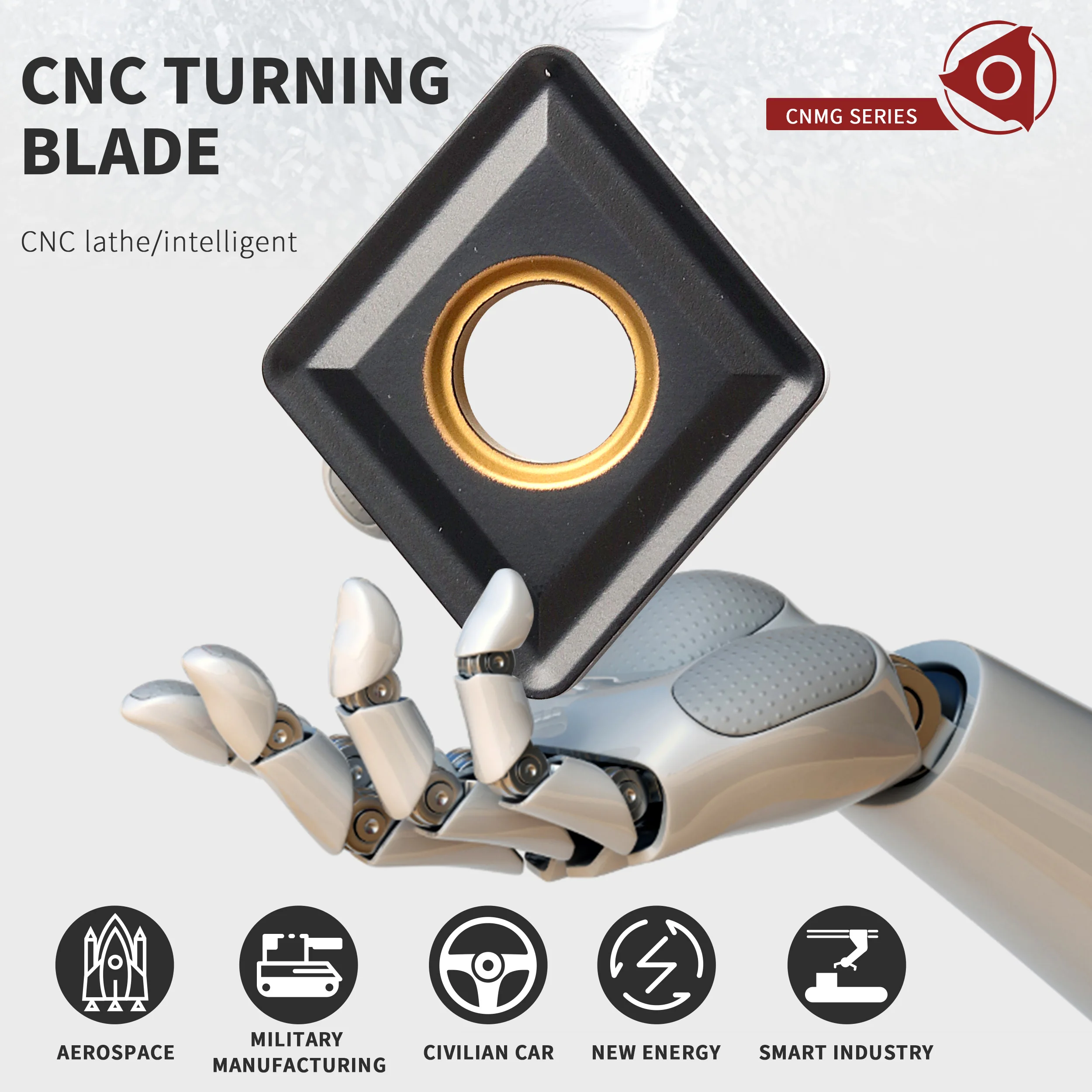 Lathe Tool Cutting Blades Through Groove Diamond CNMG120408 HS6120 Carbide Turning Inserts CNMG120412 HS6120 Machining Cast Iron