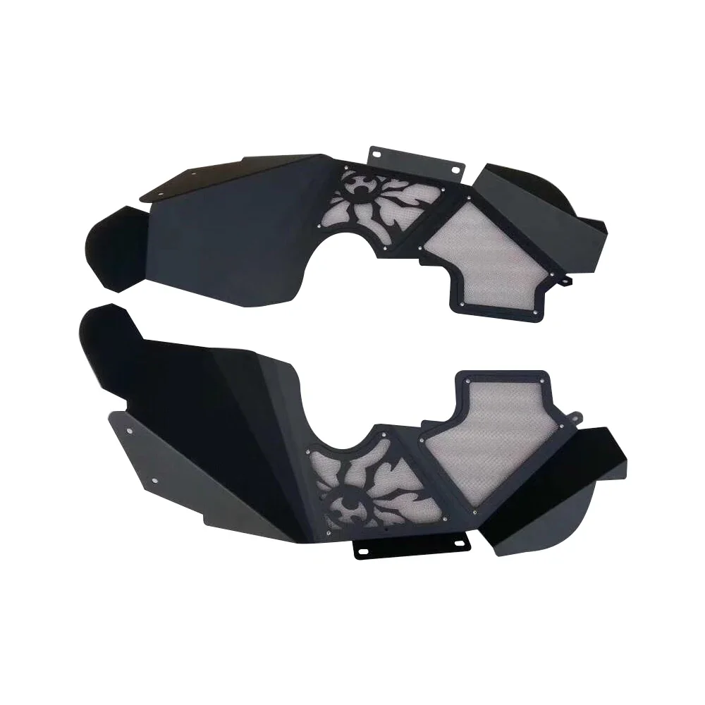 SXMA JL1159 Front/ Rear Inner Fender Liner Wheel Well Set Aluminum Mud Guards Fashion Pattern For Jeep Wrangler JL 18+