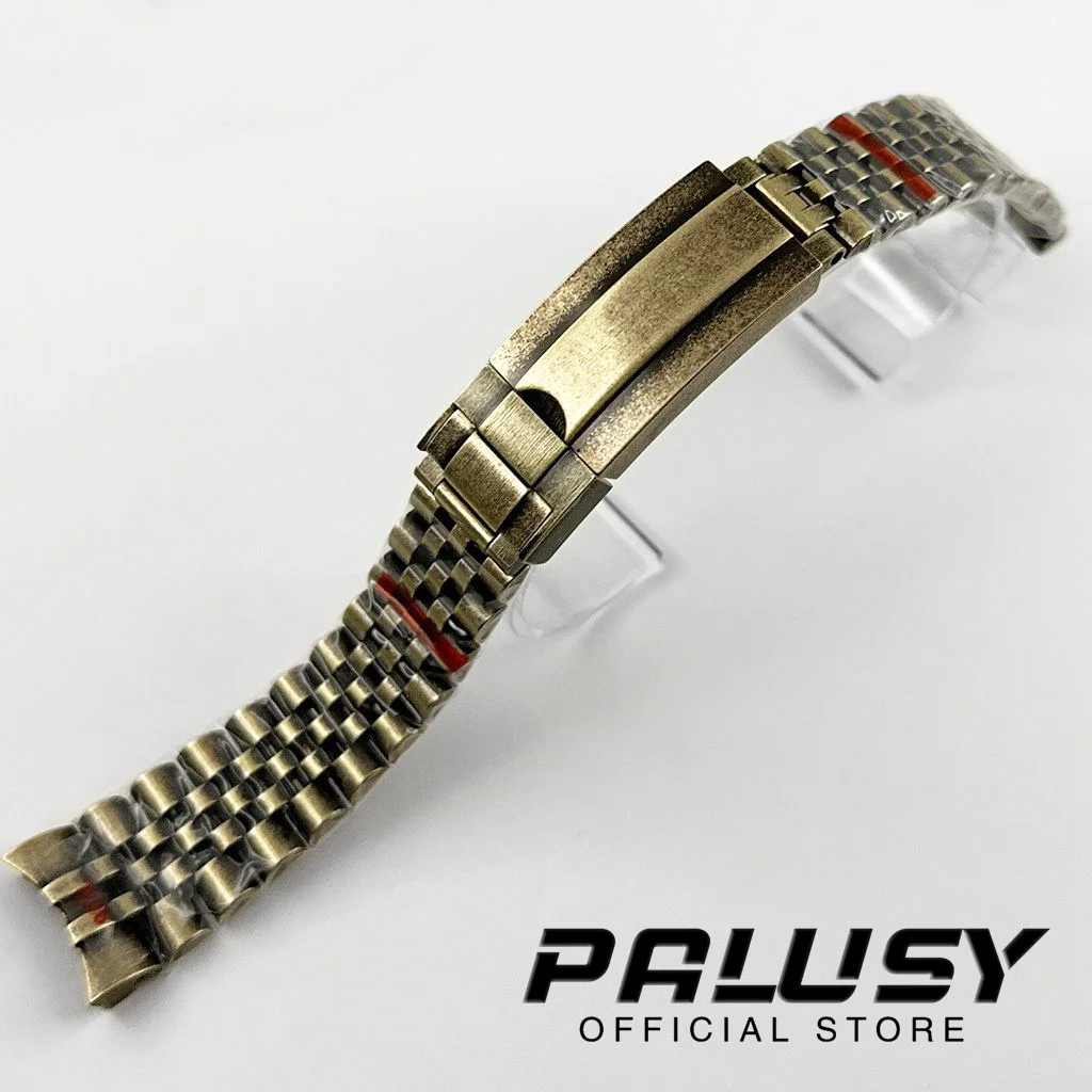 High Quality 20mm 904L Bracelet Bronze Watch Band Folding Buckle Oysters/Jubilee Glide Lock Clasp Solid Stainless Steel Strap