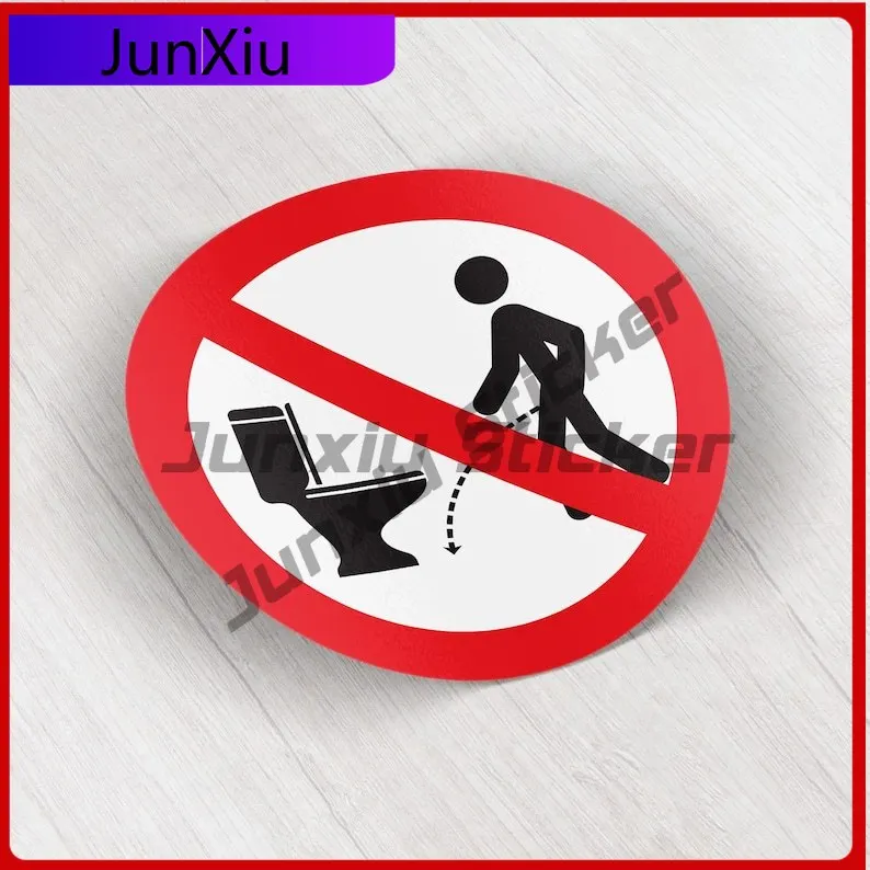 

Funny Ban Stop Sign Hit The Toilet No Miss Sign Car Sticker Exterior Accessories Bumper Rv Camper Windows Windshield Vinyl Decal