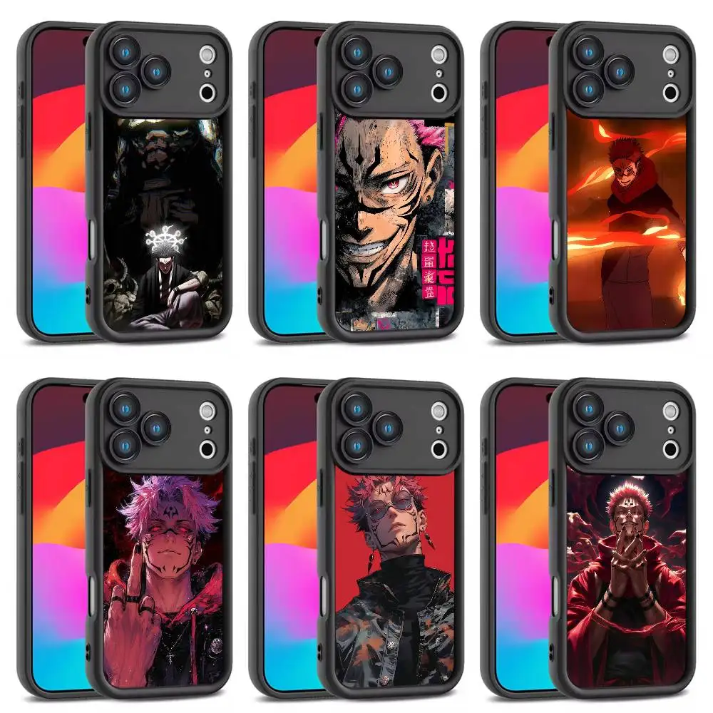 

J-Jujutsu Ryomen Sukuna k-Kaisen Phone Case For iPhone 17,16,15,14,13,12,11,Pro,Max,Plus,E,Air,Mini Black Full Coverage Cover