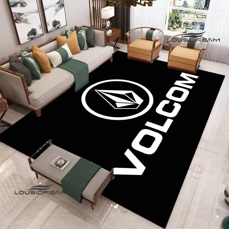 V-VOLCOM LOGO printed Carpet Non -slip carpet Yoga mat carpets for living room area rug Door pad bedroom decor birthday gift