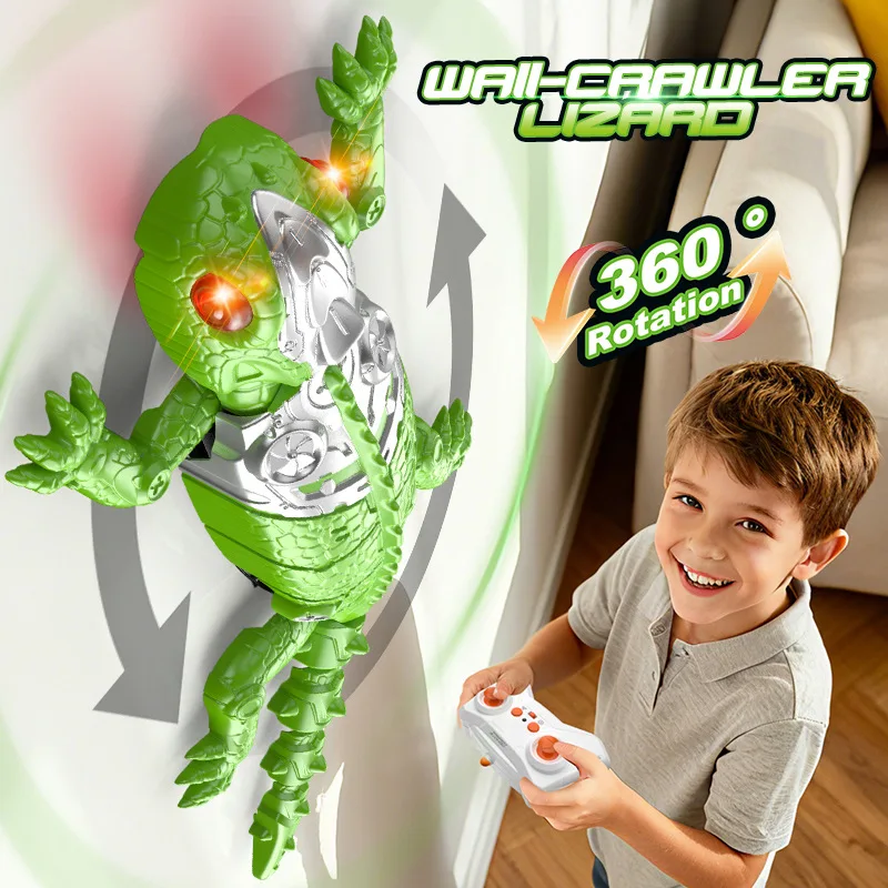 Remote Control Gecko Wall Climbing Toy for Kids Electric Simulated Spider Mechanical RC Animal Toy Children Prank Christmas Gift