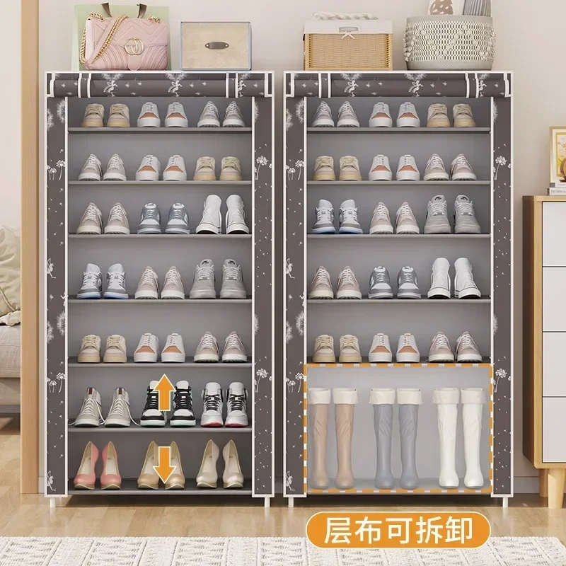 Simple Shoe Rack, Economical Household Dust-proof Multi-layer Shoe Storage, Modern Simple Dormitory Door Indoor Shoe Cabinet