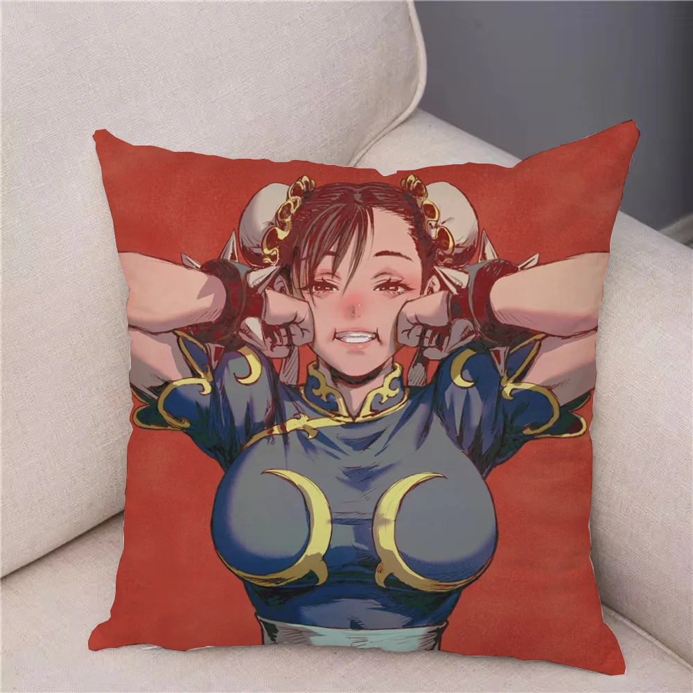 Chun-li Decorative Pillow Covers for Sofa Cover Cushion Cover 40*40 Decoration Living Room Pillowcases Bed Cushions Short Plush