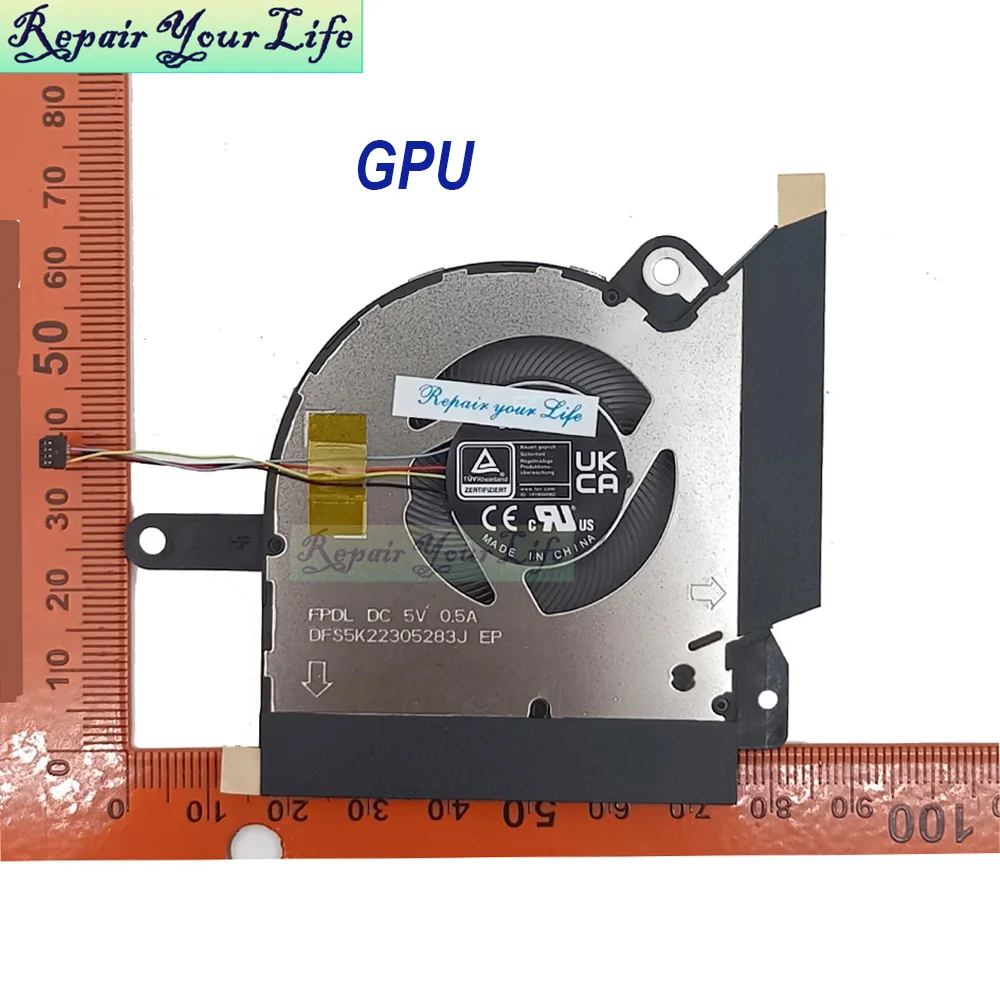 Notebook CPU GPU Cooler Fan For ASUS ROG Flow X13 GV301RA GV301RE GV301RC 2-in-1 Gaming Ultrabook 13NR0A20T02011 13NR0A20T03011 - Image 4