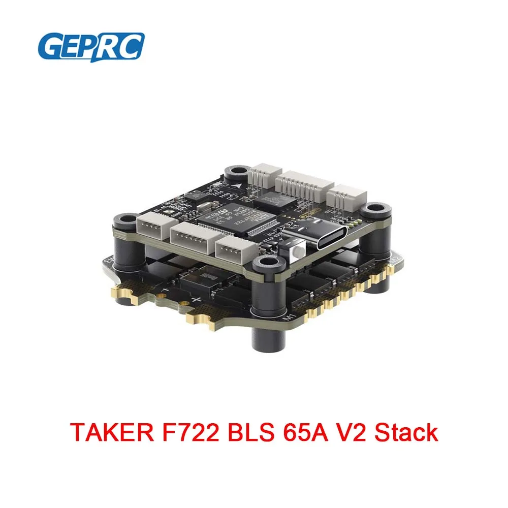 

GEPRC TAKER F722 BLS 65A V2 STACK Контроллер полета с 65A 4IN1 ESC Analyze Record Flight Data Plug and Play Racing FPV Drone