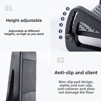 Massage Roller Foot Rest Board Adjustable Height Anti-slip Thicken Feet Stool Comfort Support Ergonomic Foot Stool Office Work