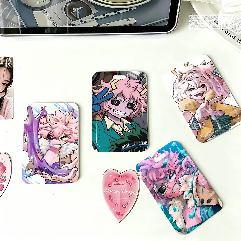 1pc M-Mina Ashido ID Card Sleeve School Card Access ID Card Bus Meal Card Protective Sleeve Easy Push
