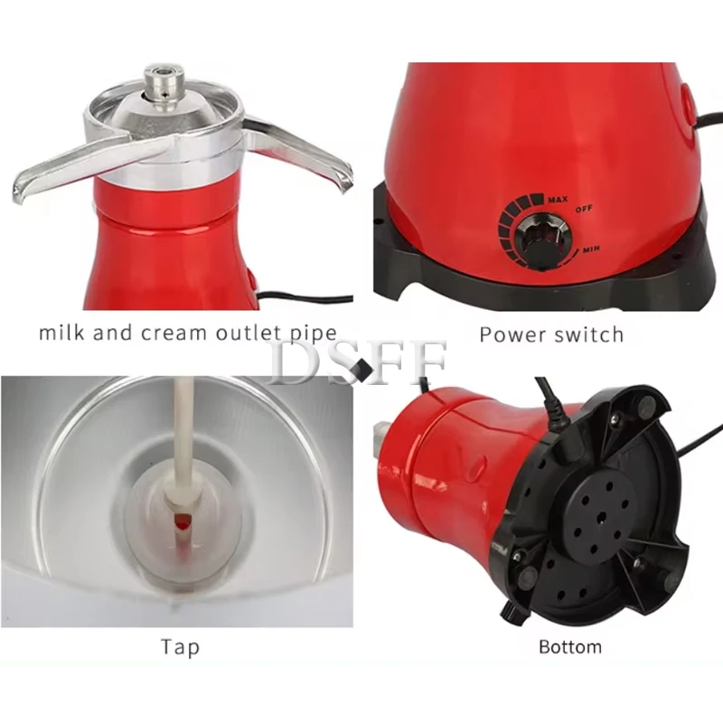 Household Small Milk Separator, Electric Fresh Milk Centrifugal Skimmer, Commercial Dairy Product Equipment