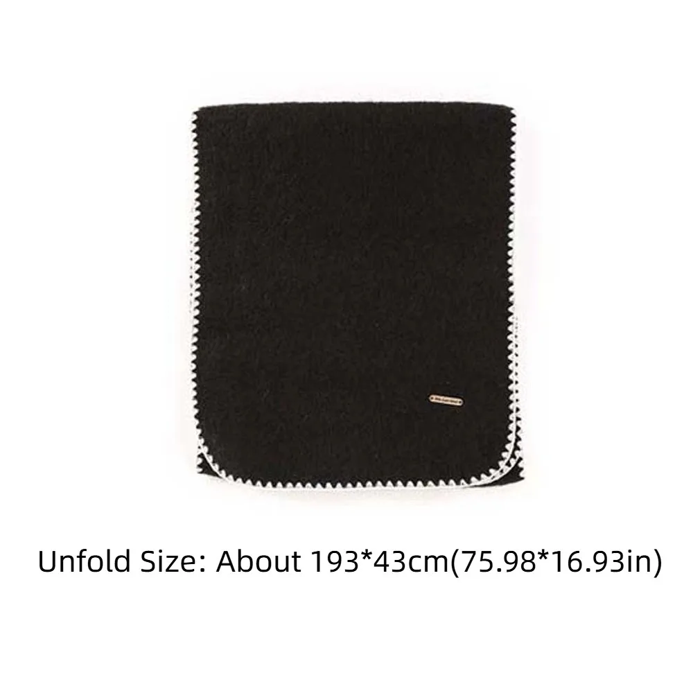 هدايا البوليستر قفل حافة الشتاء وشاح لينة كلاسيكية طويلة سميكة وشاح الرقبة الباردة واقية بلون المرأة دفئا وشاح عيد الميلاد #5