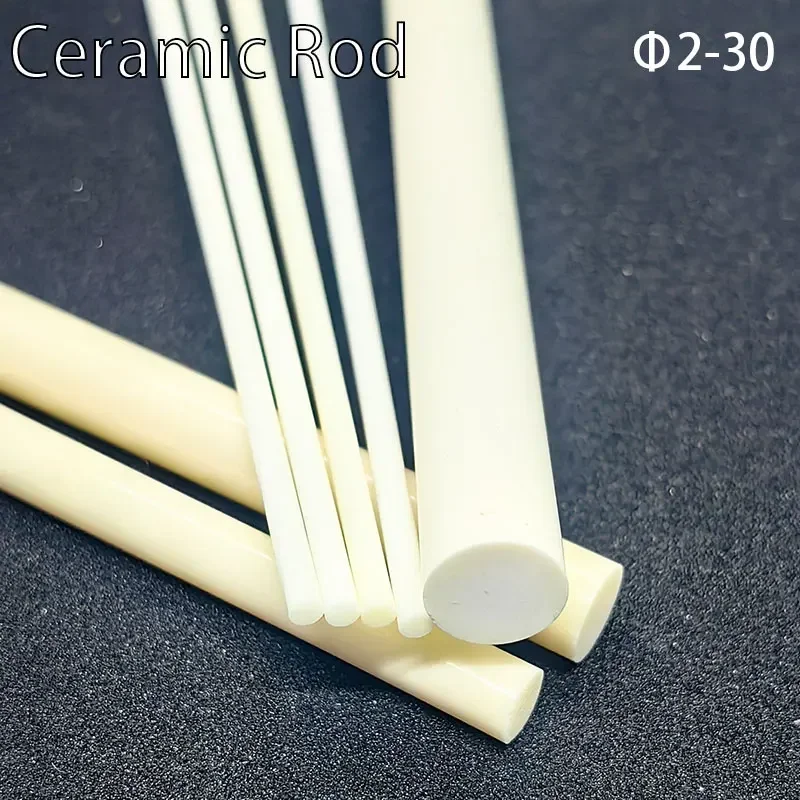 

Ceramic Rod Bar Φ2-10mm Alumina Dowel Pin Column Plunger Insulation High Temperature Resistance Shaft aluminum oxide Ceramic Rod