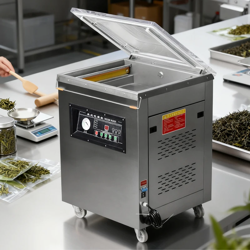 

Wallepac Easy To Operate 110V/220V Industrial Vacuum Sealer Fully Automatic Food Single Chamber Vertical Vacuum Packing Machine