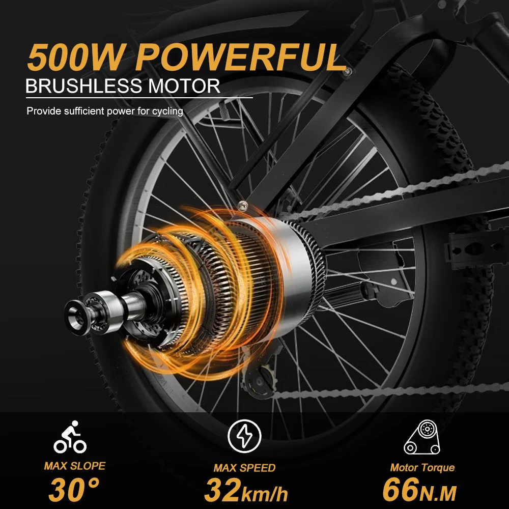 500W Fat Tire Brushless Gear Rear Rotate Hub Motor Wheel 20 26Inch*4.0 Size For Electric Bicycle Conversion Kit