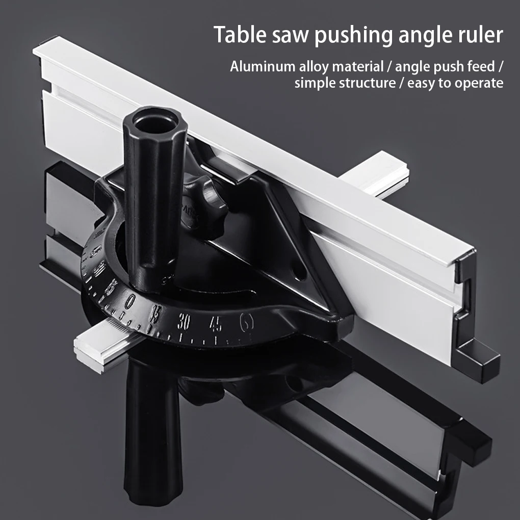 Woodworking Table Saw Push Stick Push Bar Angle Plate Angle Ruler DIY Tool Guide Rail Feeder for Table Saw Benchtop Saw