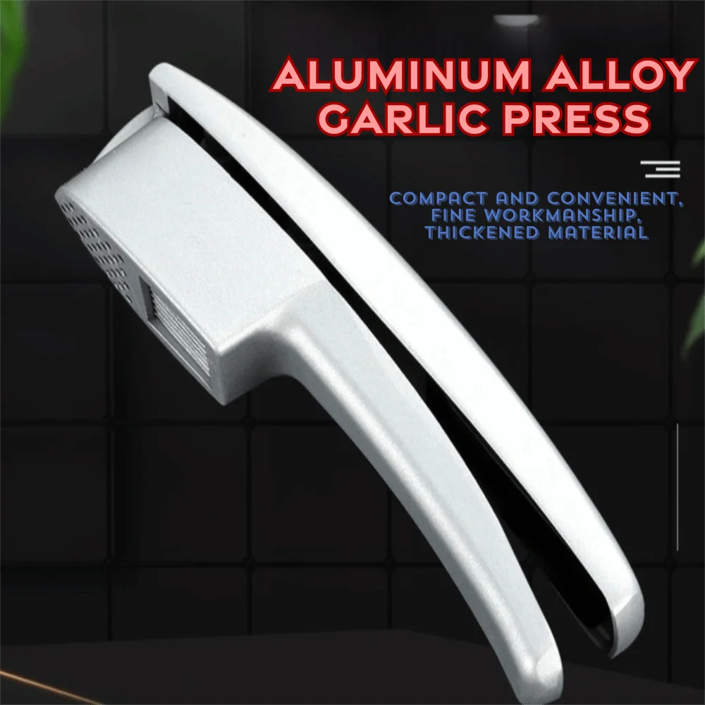 

Kitchen Gadgets Aluminum Alloy Garlic Chopper Handheld Multifunctional Garlic Masher 2in1 Garlic Slicer For Kitchen