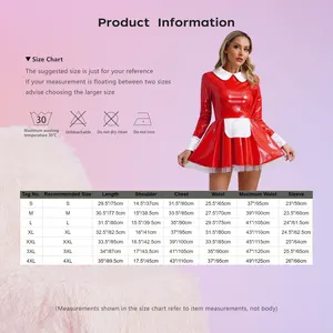 المرأة مثير فو اللاتكس الفرنسية خادمة اللباس هالوين الحلو لوليتا تأثيري A- خط مصغرة اللباس Clubwear خادمة نادلة زي أفضل 6 ملابس نادلة للمبيعات - رقم 5