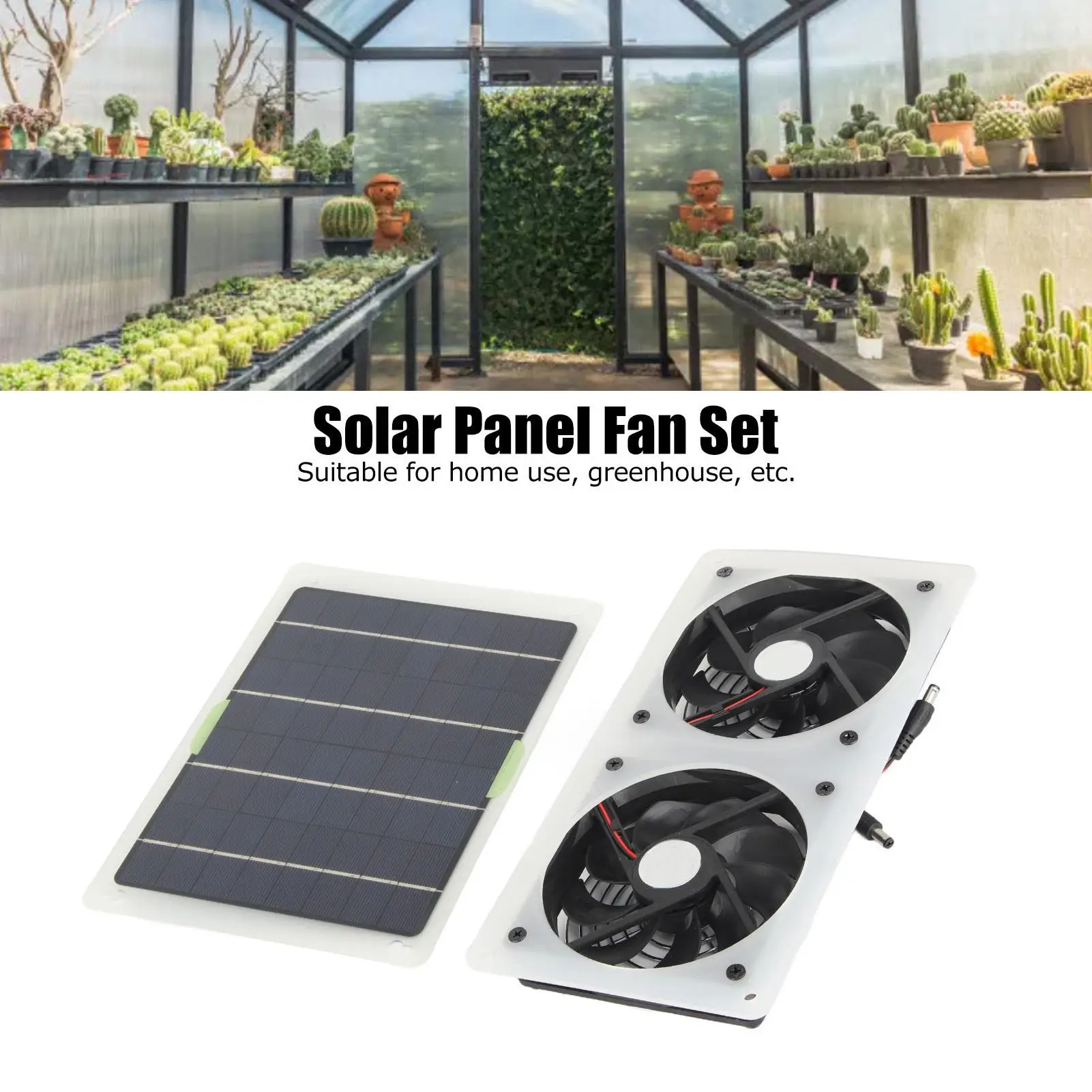 12V Waterproof Solar Panel Fan Kit for home and for greenhouse Cooling Solutions