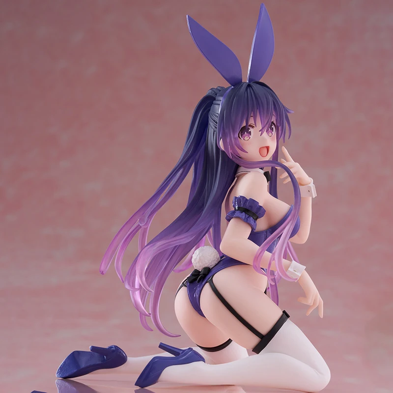 In Stock TAiTO Desktop Cute DATE ALIVE IV Tokisaki Kurumi Yatogami Tohka Bunny Girl Ver. PVC 13CM Anime Actiefiguren Model Speelgoed