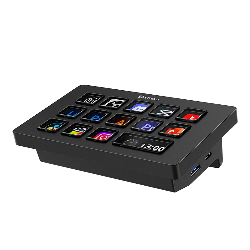 

Ulanzi D200H Stream Deck 7 in 1 Stream Controler Keyboard with 13 Macro Keys for OBS Live Youtube Content Creation Gaming Office