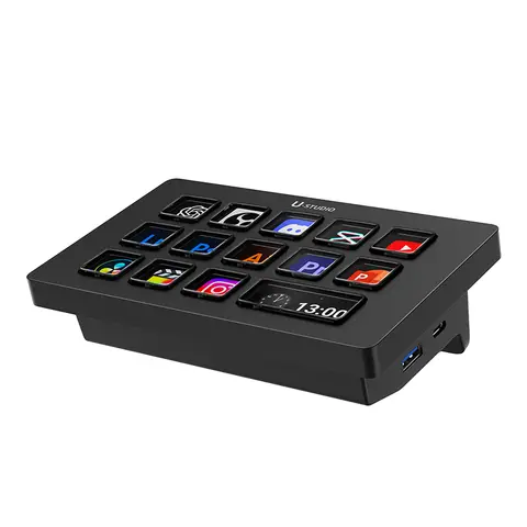 Ulanzi D200H D200 7 in 1 Stream Deck Controler Keyboard with 14 LCD Keys for OBS Live Youtube Content Creation Gaming Office