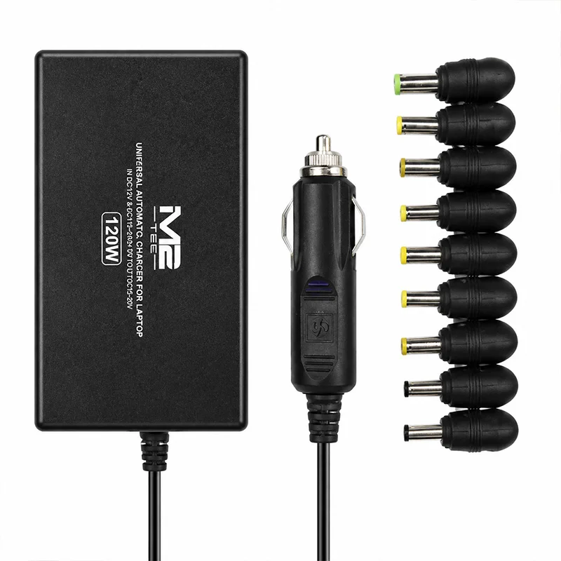 120 W universele voedingsadapter met oplaadkabel voor laptops en 8 stekkers