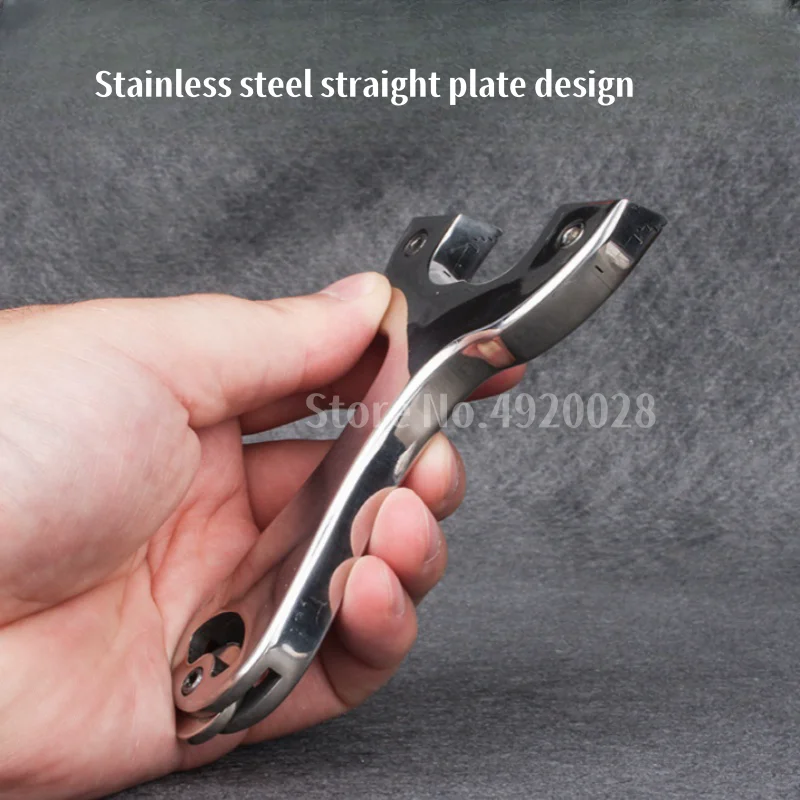 Strong and Durable Pure Stainless Steel Integrated Slingshot Portable Small Hunting Shooting Cable Strip Magnetic Suction