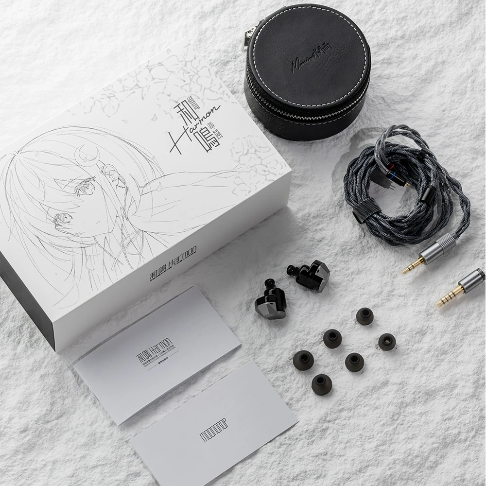 سماعات أذن Moondrop Harmon داخل الأذن، ثلاثة برامج تشغيل ديناميكية HIFI IEMs XMT 3DD مع مقابس متوازنة 4.4 مم قابلة للاستبدال