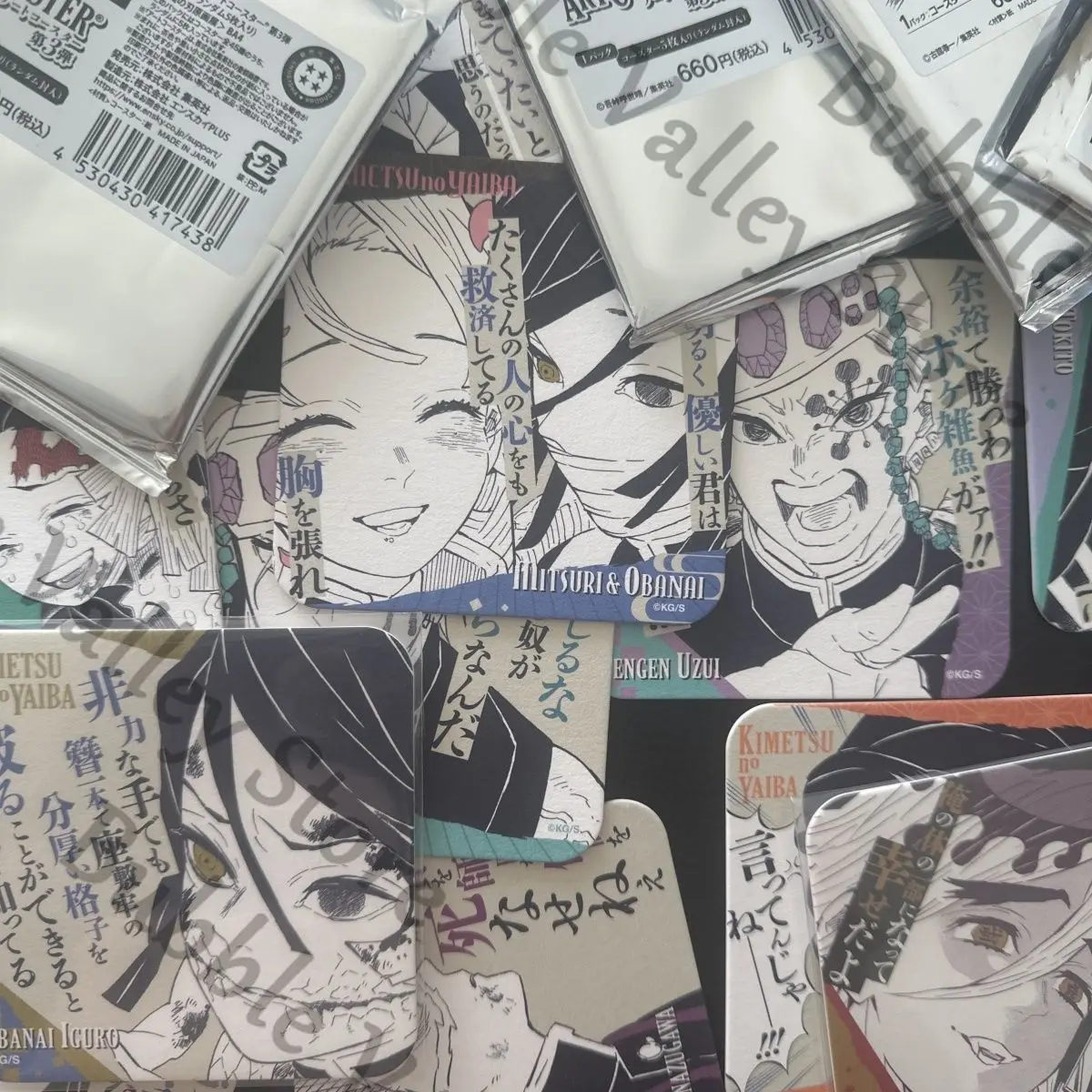 Genuine Anime Douma Rengoku Kyoujurou Agatsuma Zenitsu Akaza Uzui Tengen Cosplay Lines Cup Mat Cartoon Coaster Doily Xmas Gift