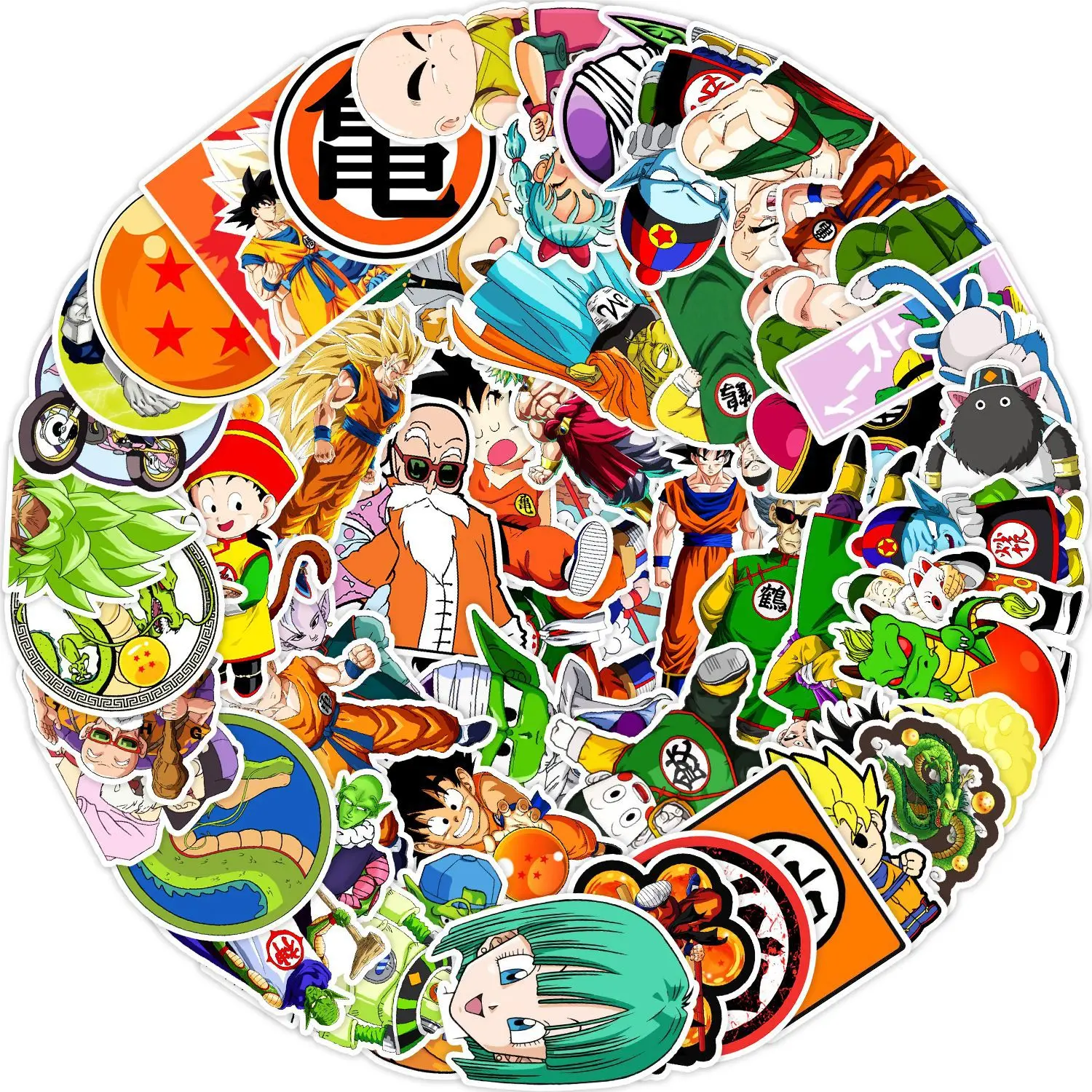 50pcs Dragonball Evolution Cartoon Cool Graffiti Stickers Suitcase Laptop Motorcycle Scooter Waterproof Toy Decals Sticker