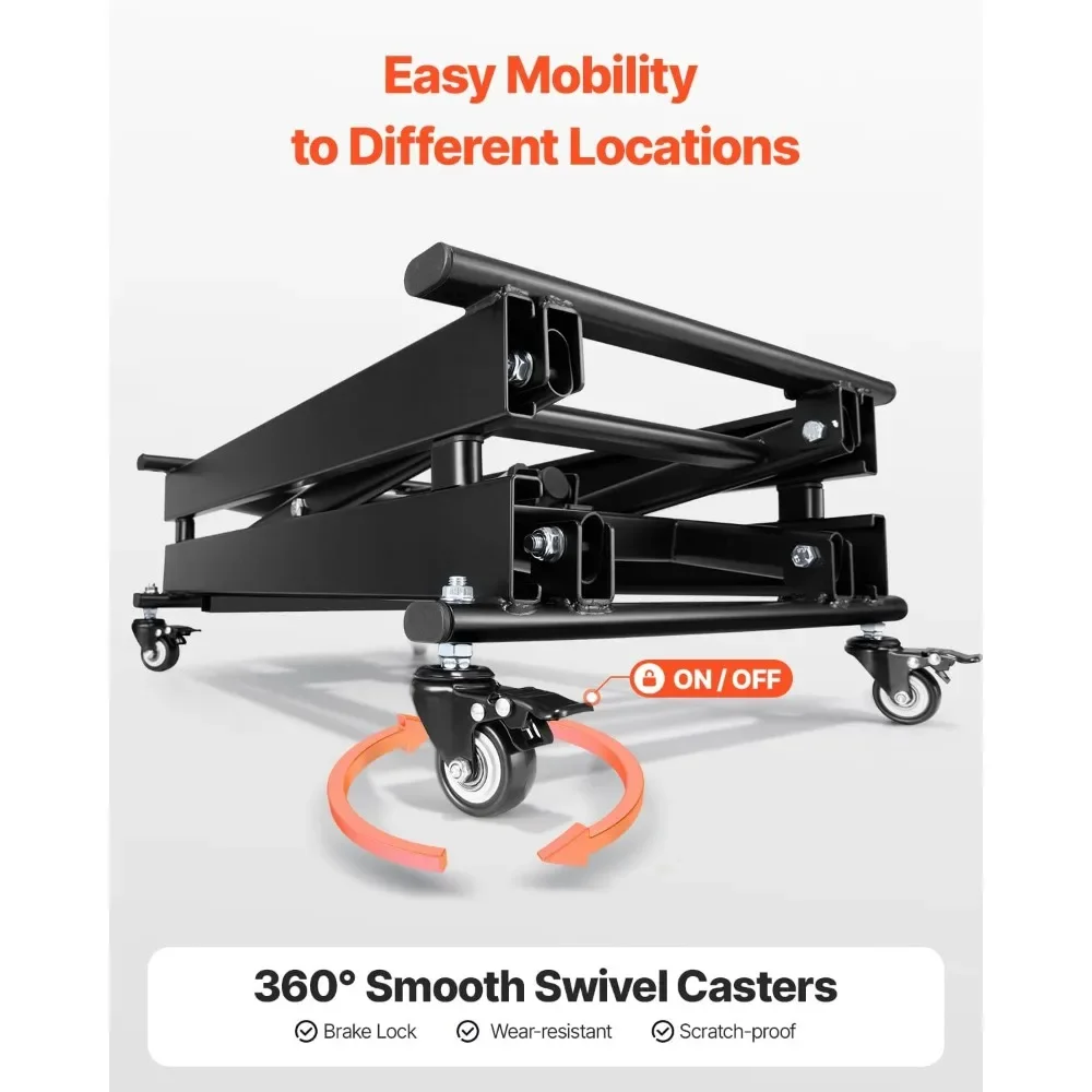 Electric Lift Table, 330 lbs Capacity Single Scissor Lift Table, 8-28 in Height Adjustable Lifting Platform, Coffee Table Lift