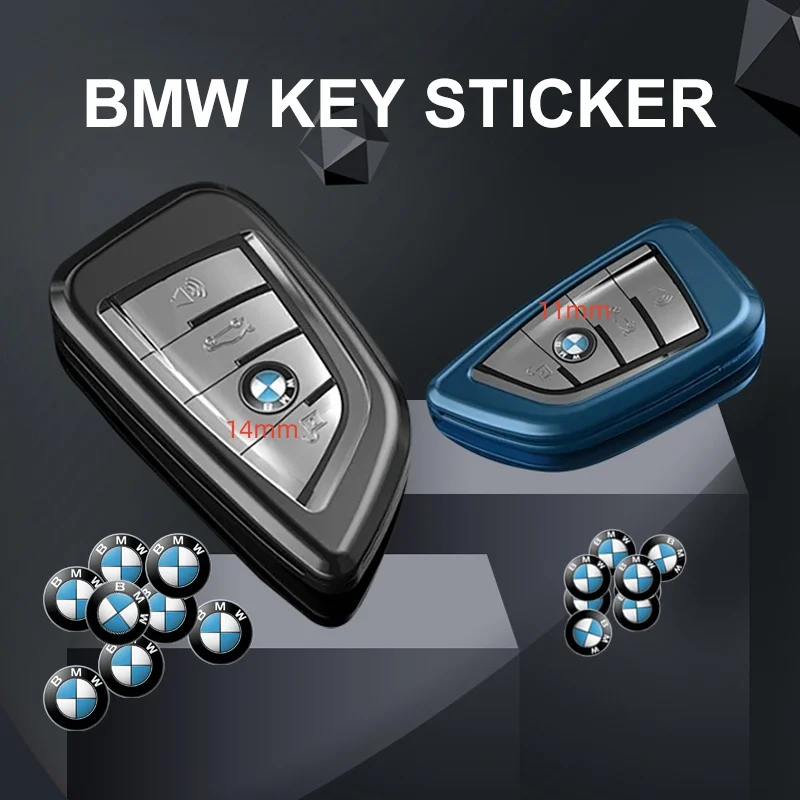 Etiqueta chave remota de alumínio do carro, emblema do desempenho de BMW, F30, F10, E90, F20, E46, E60, E70, E39, E36, E87, X5, X6, X1, M3, 11 milímetros, 14 milímetros