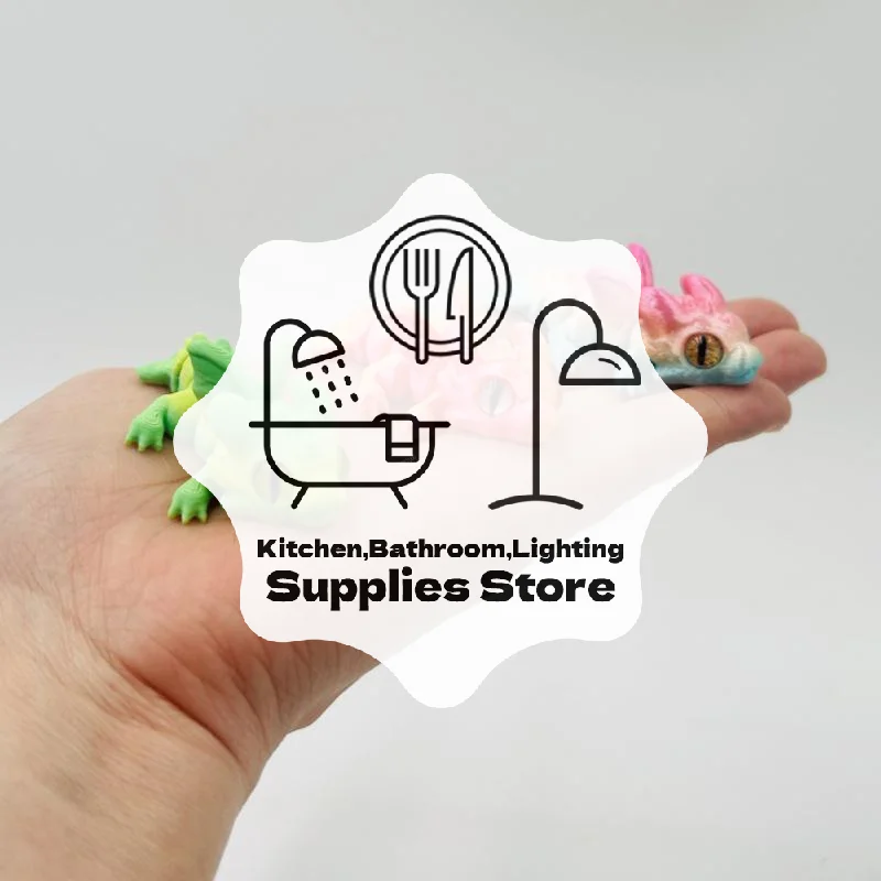 3D Printed Mini Flying Dragon Figures Animal Toys Multi-Joint Movable Simulation Eyes Fidget Toy Home Accessories Christmas Gif