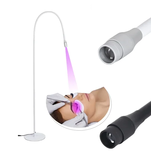 UVLED 경화 램프, 풋 스위치, 초점 조절 플로어 램프, 접목 속눈썹 접착제, 빠른 건조, 보라색 조명, 미용 도구, 5W, 10W