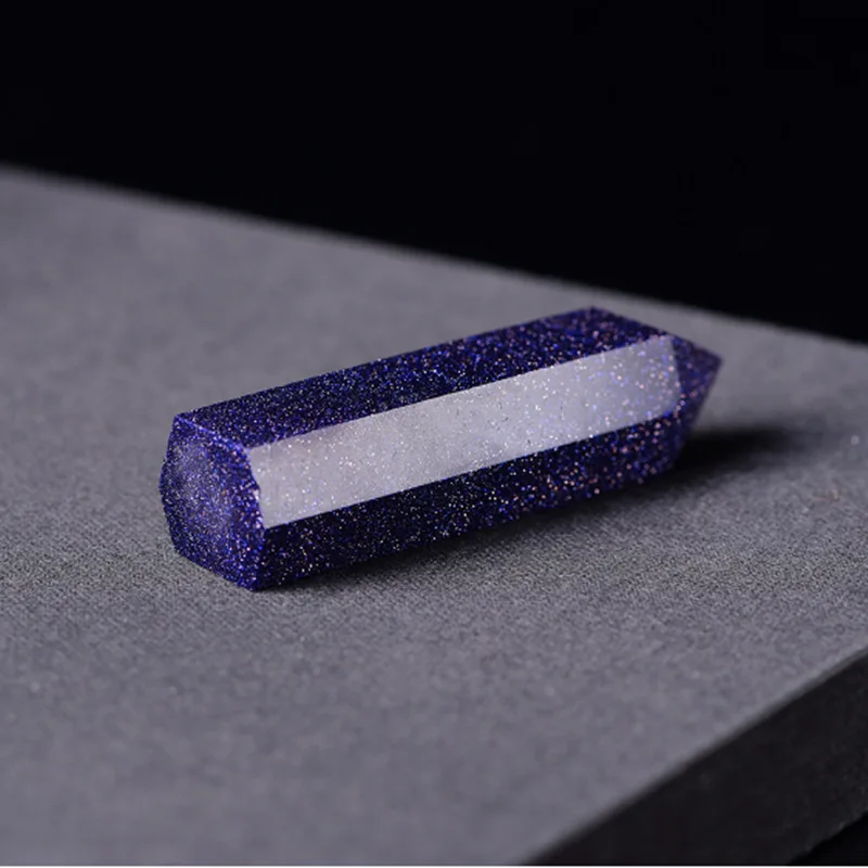 Natural Crystal Pillars, Blue Sandstone Crystal Pillars, Raw Stone Ornaments, Home Decoration Crafts