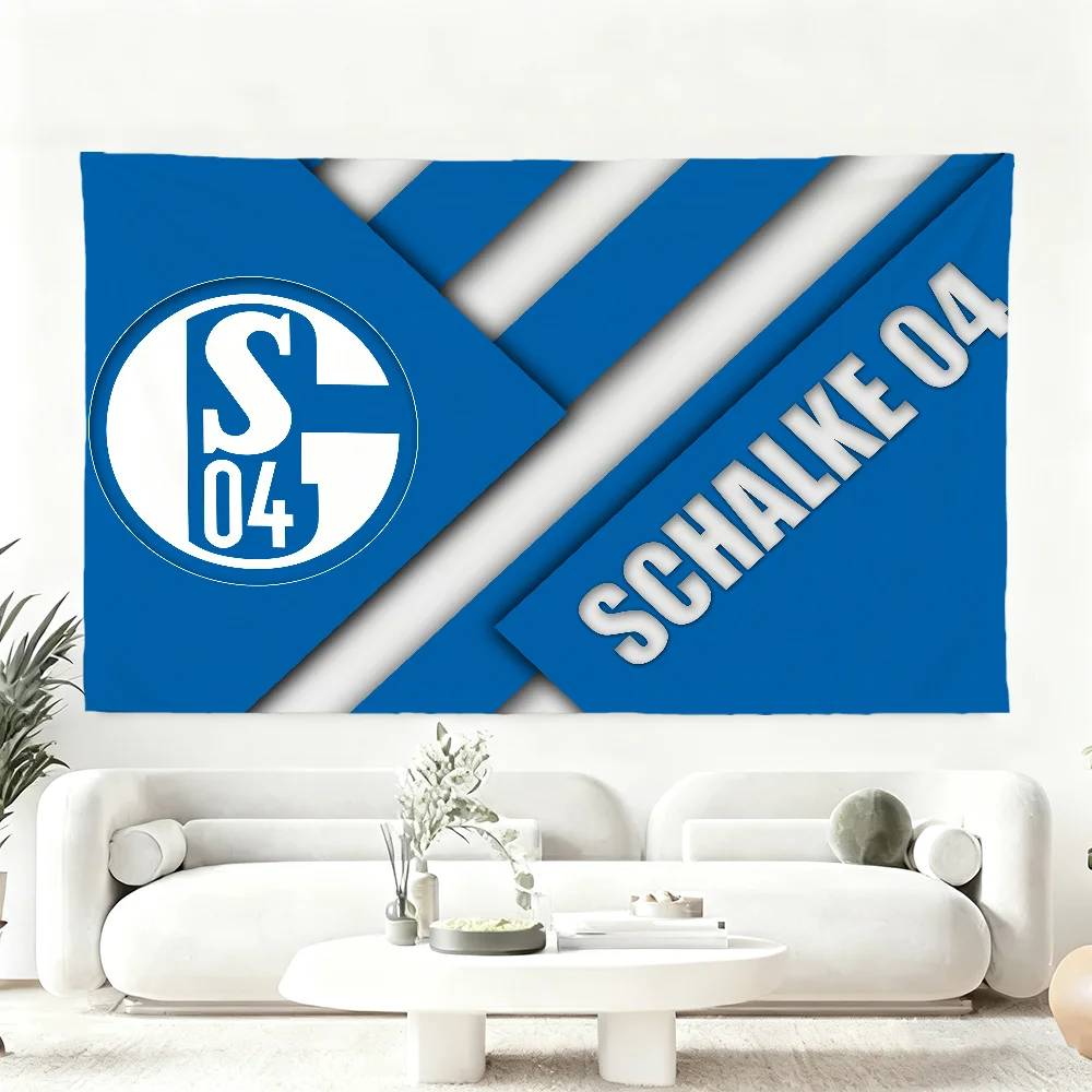 Football S-Schalkes-e History Flag Durable Outdoor Indoor Patio Festive Decoration Classic Design Pole Wall Room Banner