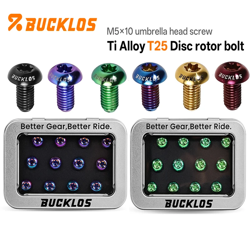 Mtb Brake Rotor - BUCKLOS 12PCS Titanium Bicycle Screw Ultralight