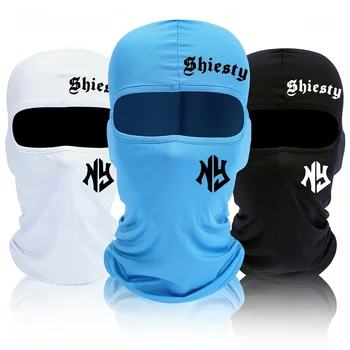 Letter Print Cycling Balaclava 1