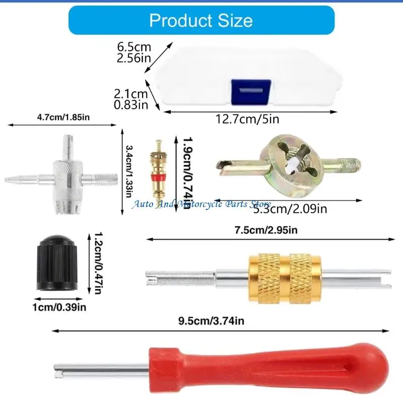 P9FD Automotive Tyre Valves Valves Corse Propertainer Rodable Rod Rod Not Slip Grip Sett