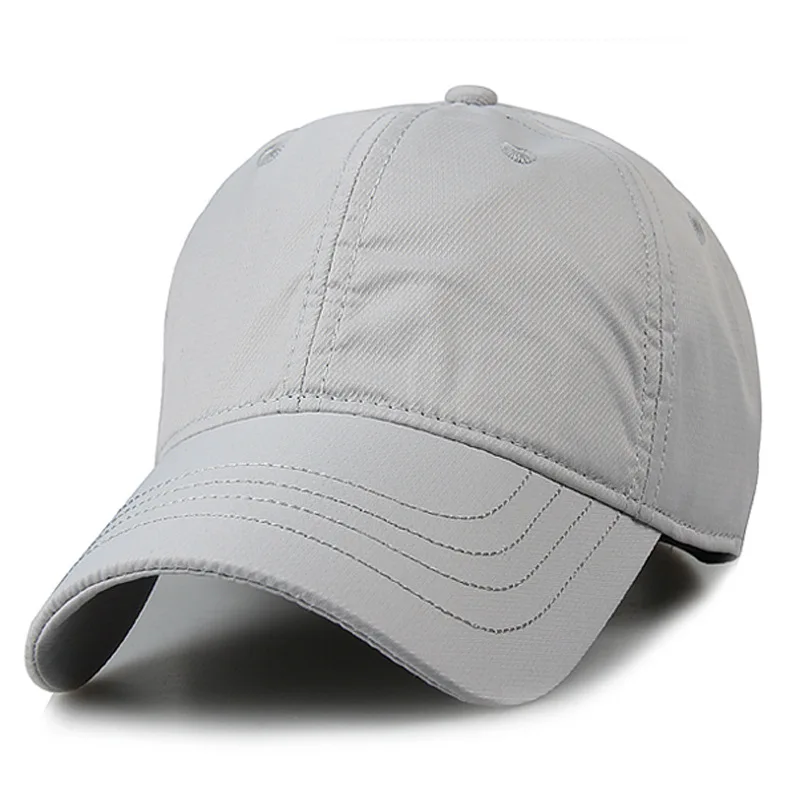 

Brand Men's Fast Dry Baseball Cap Casual Plain Long Brim Waterproof Breathable Snapback Caps for Women Bone Gorras Dad Hat