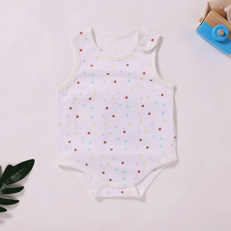 Baby Clothing Summer Sleeveless Print Infant Boy One-piece  New Born Cotton Clothes Baby Girl Bodysuit Infant Onesies