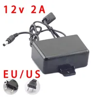 ESCAM AC/DC 12V 2A 2000ma CCTV camera Power Supply adaptor Outdoor Waterproof EU US Plug Adapter Charger for CCTV video Camera