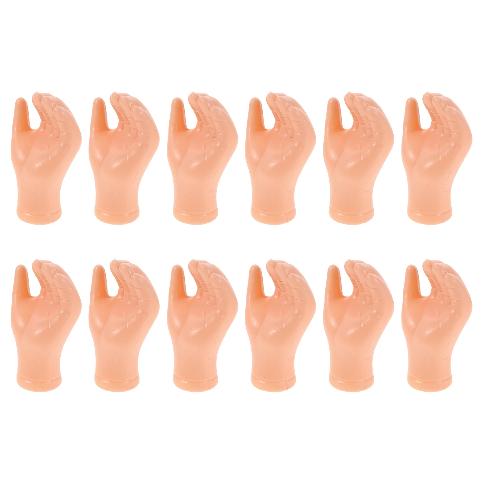 

12 Pairs Miniature Hands For Realistic Plastic Hand Components Simulation Hand Reproductions Diy Puppet Making Accessories