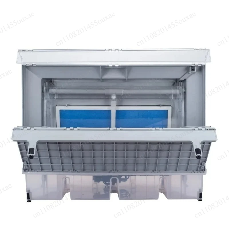 HS-E600 Water Curtain Airbrush Spray Booth, 3 LED Lights & Triple Fans, Filter System for Crafts Models DIY Painting