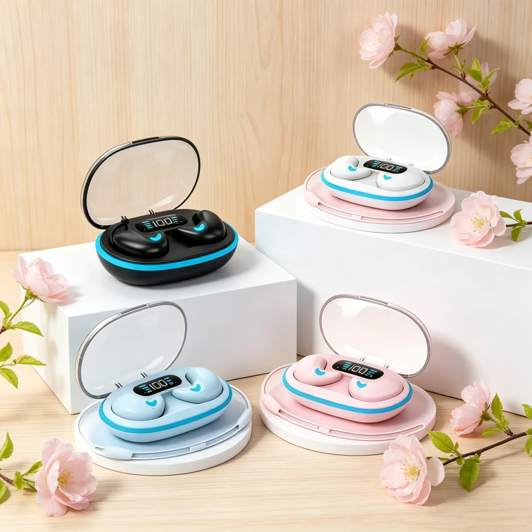 Nuevos auriculares Bluetooth X55Pro para dormir, auriculares inalámbricos Bluetooth, auriculares estéreo Hi-Fi resistentes al agua con micrófono para todos los teléfonos inteligentes