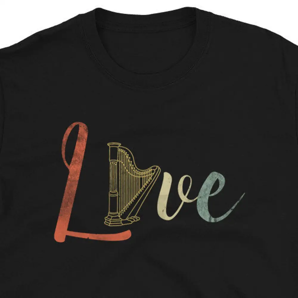 

Футболка с надписью Love Harp Player для мужчин и женщин