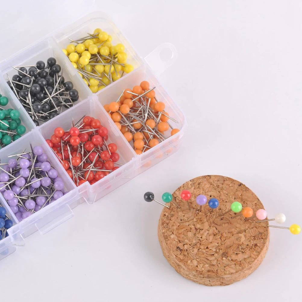 

600Pcs Colored Thumbtacks Classic Push Pins Convenient Multi-Function Small Pushpins for Office Home Daily Use Map Accessories